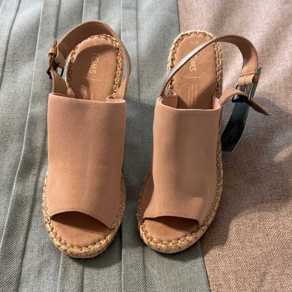 TOMS Women's Brown Espadrille Slingbacks